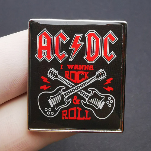 ACDC Rock Band Pin Heavy Metal Music Fan Gift Heavy Metal Alloy Backpack Clip Badge Accessory