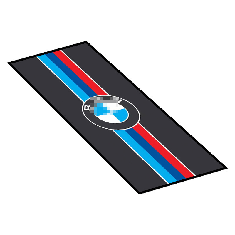 Alfombra para motocicleta, tapete de exhibición para sala de exposición de equipos de motociclismo, tapete especial para el suelo, alfombra para dormitorio, imprescindible para los entusiastas de las motocicletas, forma cuadrada.