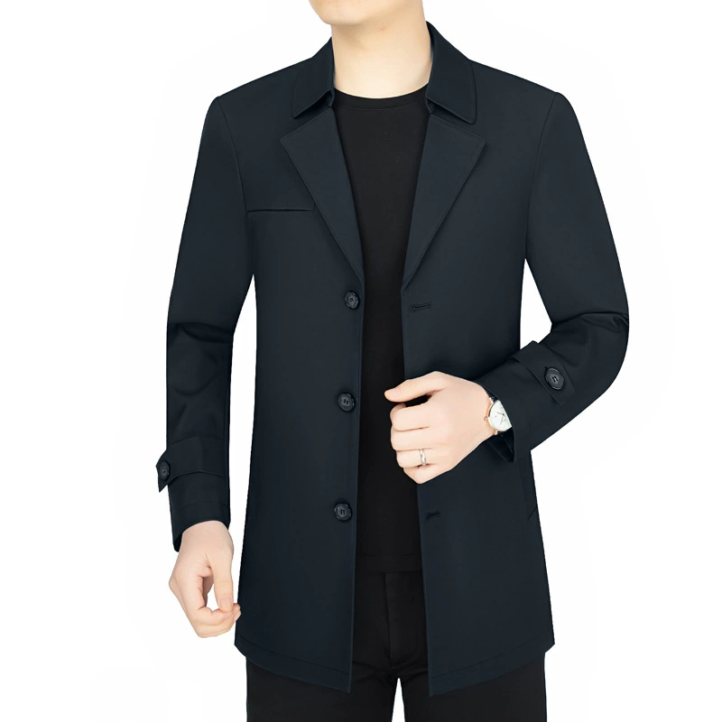 Autumn long fitted jacket, mid-length, Korean style
