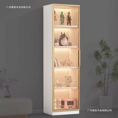书柜展示柜可移动落地一体组合置物酒柜家用客厅窄边透明玻璃门厂
