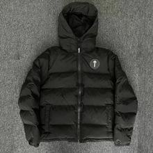 外贸跨境冬季潮流Trapstar连帽棉服背面刺绣男士加厚时尚外套棉衣