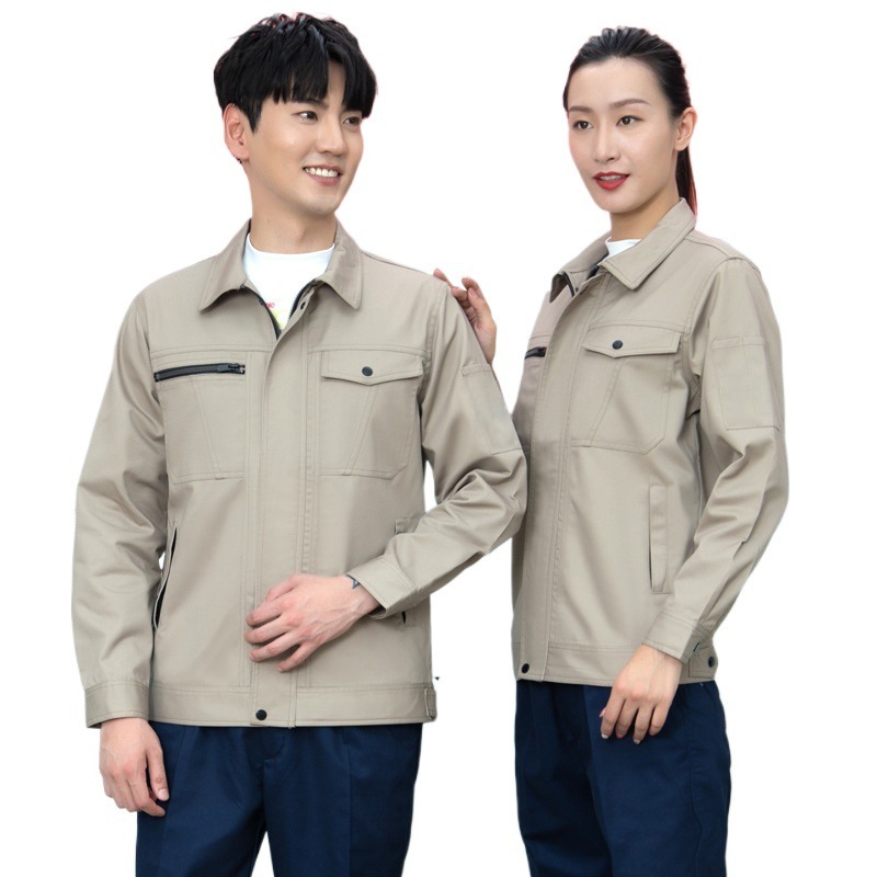 春秋长袖工作服套装男女耐磨耐脏加厚劳保服工厂车间批发工装上衣|undefined