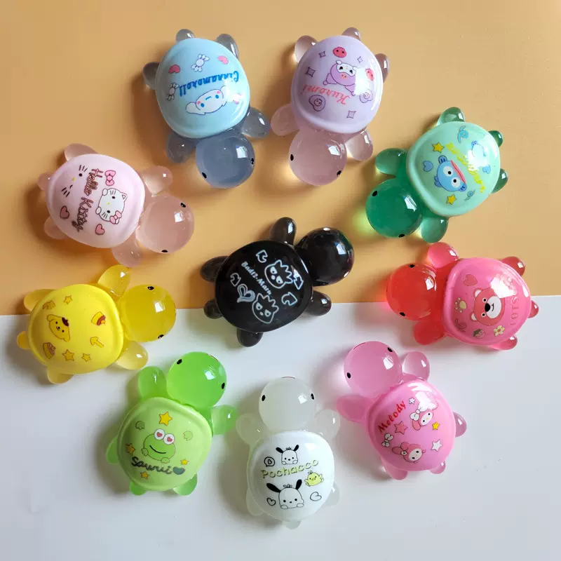 夜光对对碰合集莉莉丝乌龟盲拆摆件仿真潮玩diy饰品树脂配件批发