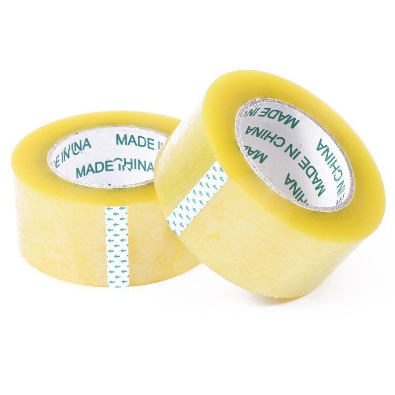 Cinta transparente en stock con etiquetas de advertencia, fabricante de cinta adhesiva para sellado de embalaje al por mayor