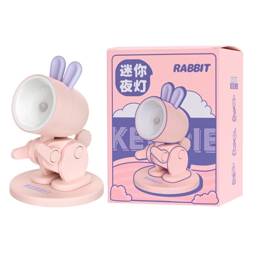 Taoyixuan animado conejo forma cambiable lindo luminoso refrigerador de absorción magnética pegatinas Internet celebridad decoración estudiante escritorio pequeños adornos