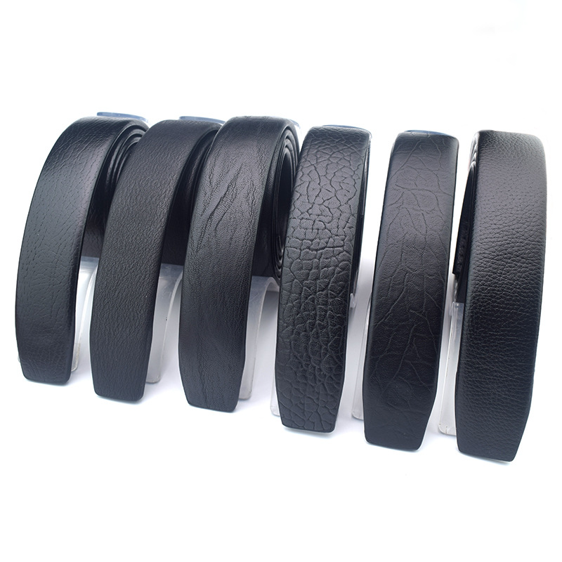 男士自动扣网店腰带条PU花纹绒迁仿皮包边皮带身厂家批发裤带货源