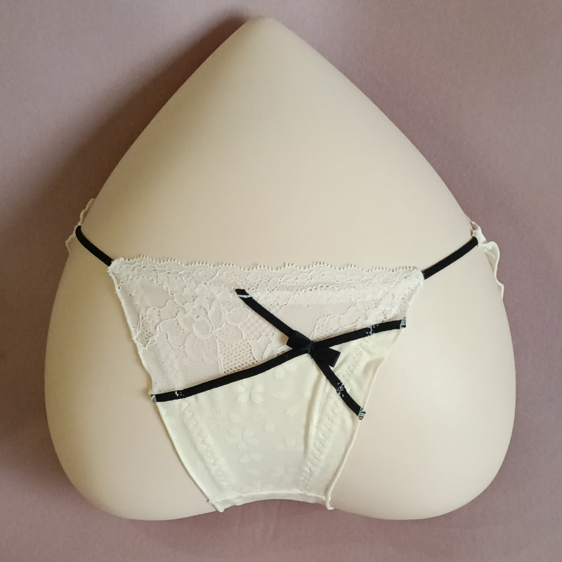 2025 Spring New Briefs Side Tie Lace Bow Women's Underwear Inner Crotch Cloth Cotton