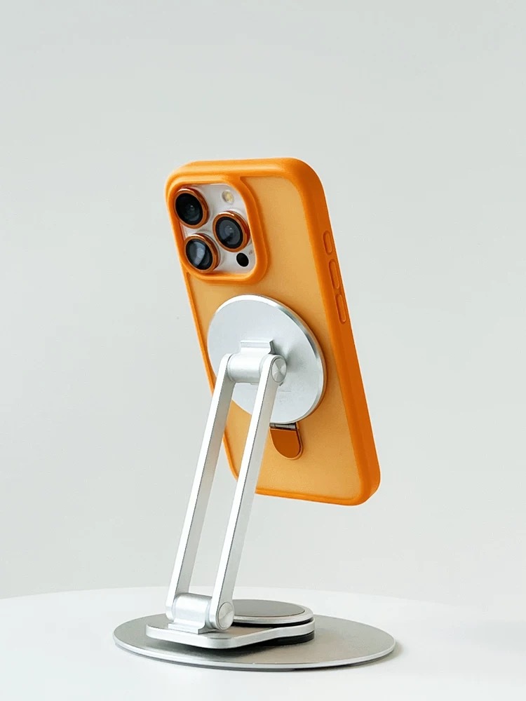 Coque magnétique givrée avec protection objectif pour iphone_voghion.com