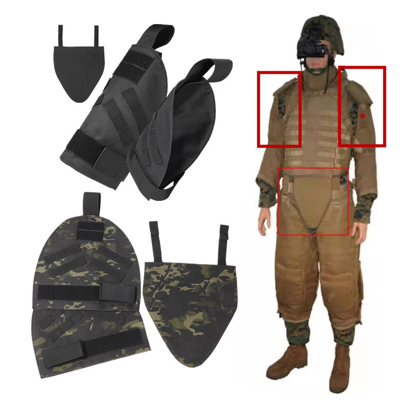 Outdoor Sports Tactical Universal Shoulder Guard Three-Piece Set Component Transformation Chest Guard Vest Vest Send 3 Plates