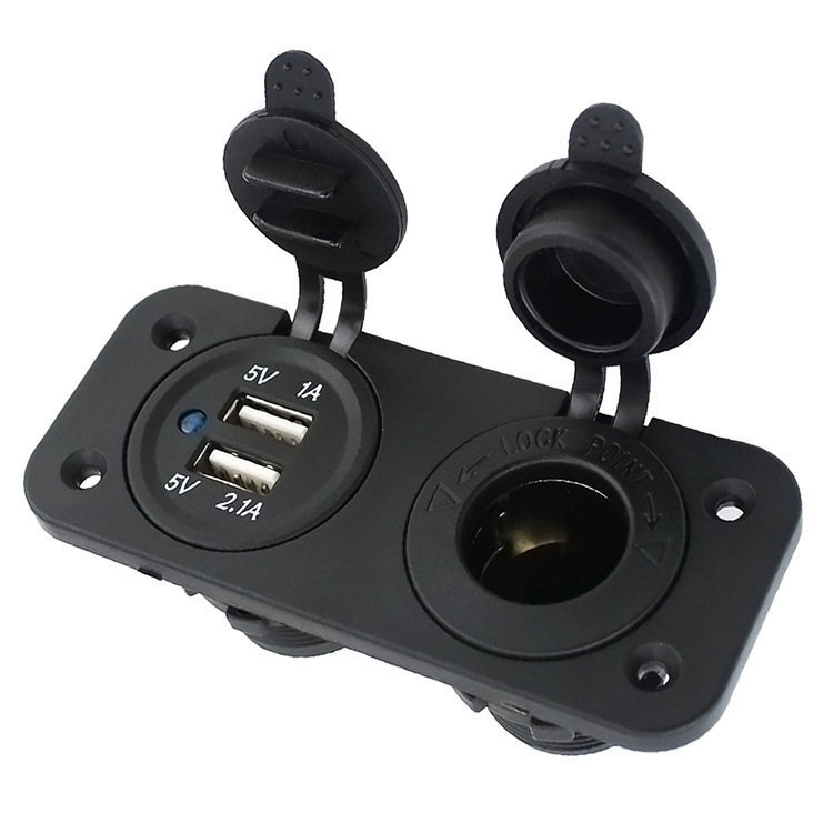 新品車用ダブル穴シガレットソケット車載usb携帯電話シガレット付12-24vタイプ|undefined