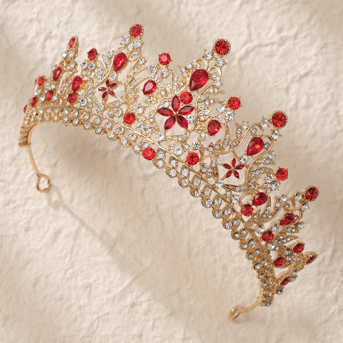 Europeo y americano transfronterizo nupcial corona tocado de lujo Todo Partido cumpleaños boda joyería vintage aleación rhinestone diadema corona