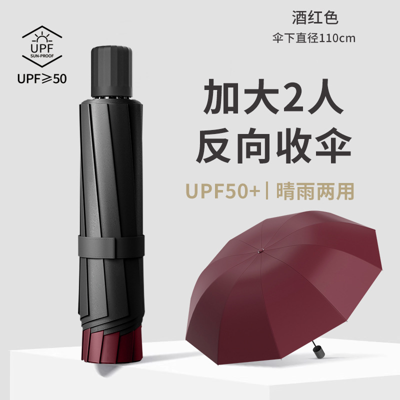 耐風手動傘大型強化男性折りたたみ特大傘日焼け止め日傘卸売日傘女性|undefined