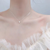 Sophisticated necklace, fashionable sexy chain for key bag , silver 925 sample, light luxury style, 2023 collection