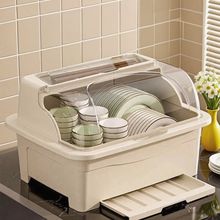 厨房碗柜号带盖碗碟置物架家用台面多功能碗筷收纳箱筷子筒跨境