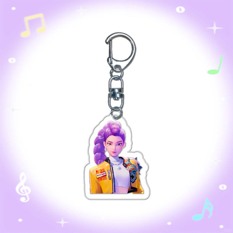 Personalizada película de dibujos animados acrílico transparente KPOP accesorios bolsas de chicas hermosos colgantes de regalo