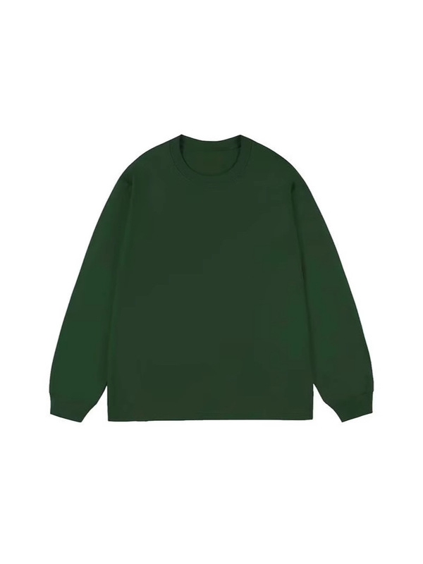 ヘビーウェイトピュアコットン長袖Tシャツプラスサイズラウンドネックルーズメンズボトムス秋服メンズトップスマン工場直接供給|undefined