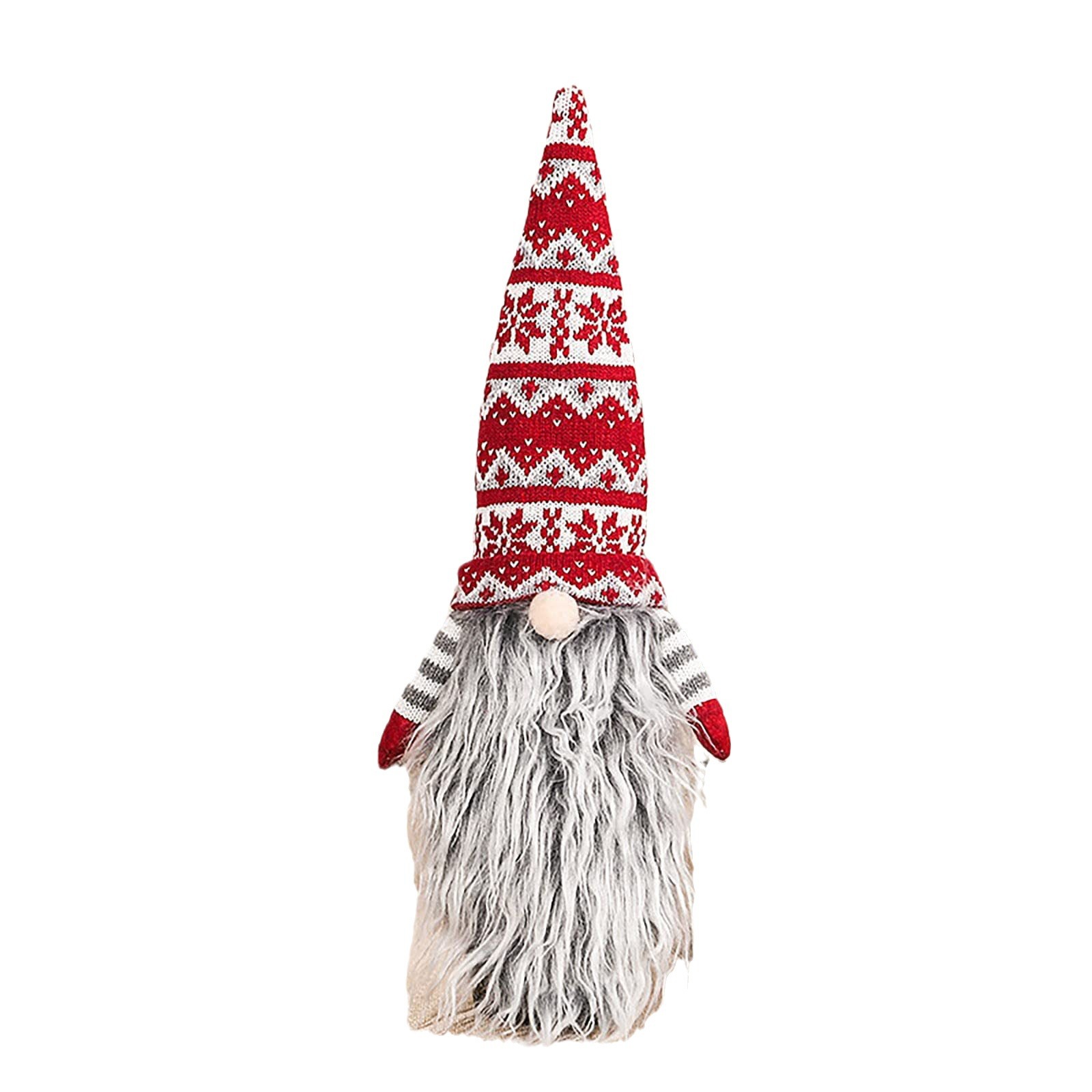 Decoración navideña caliente transfronteriza estilo europeo y americano de punto sin rostro ancianos barba larga tapa de la botella de vino cubierta de la botella de vino decoración de vacaciones