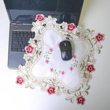 电脑罩笔记本盖布蕾丝绣花茶具小家电多用防尘布打印机防尘布绣花