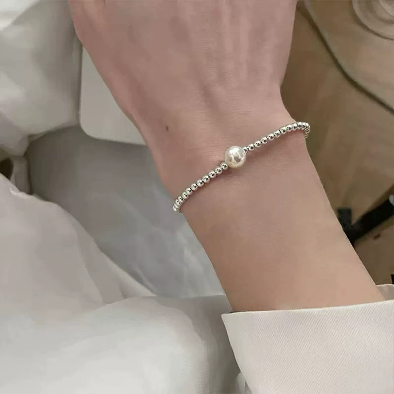 Round Zircon Bracelet Beads, 925 Silver Sample, Simple Elegant Charm (Multiple Codes)