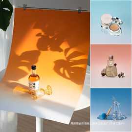 双面摄影渐变背景纸蓝白粉蓝色拍摄背景板静物产品拍照道具渐变色