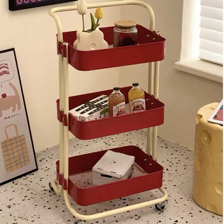 Carro de almacenamiento rack hogar cocina snack almacenamiento rack dormitorio sala de estar estantería bebé suministros de almacenamiento rack