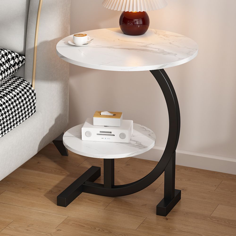Seleccione estrictamente una pequeña mesa de té sala de estar nuevo simple moderno creativo sofá lado red red redonda mesa de cabezal de cama estante de almacenamiento image 12