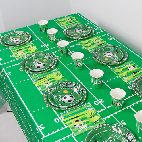 Amazon Disposable Paper Plates, World Cup Soccer Party Balloons & Banners, Disposable Party Tablecloth Decorative Set