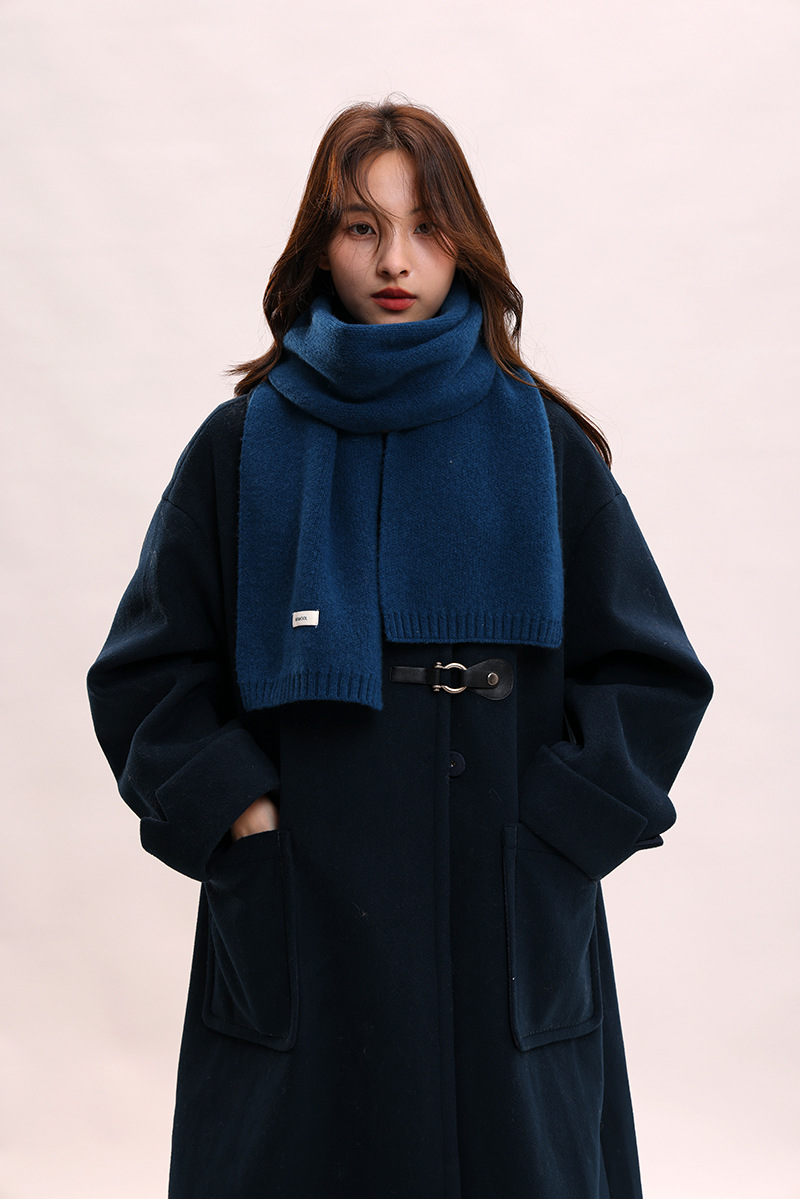 Sciarpa in lana lavorata a maglia 100% cashmere, collo spesso per donna e uomo, calda coppia genitore-figlio stile autunno/inverno, alla moda e_voghion.com
