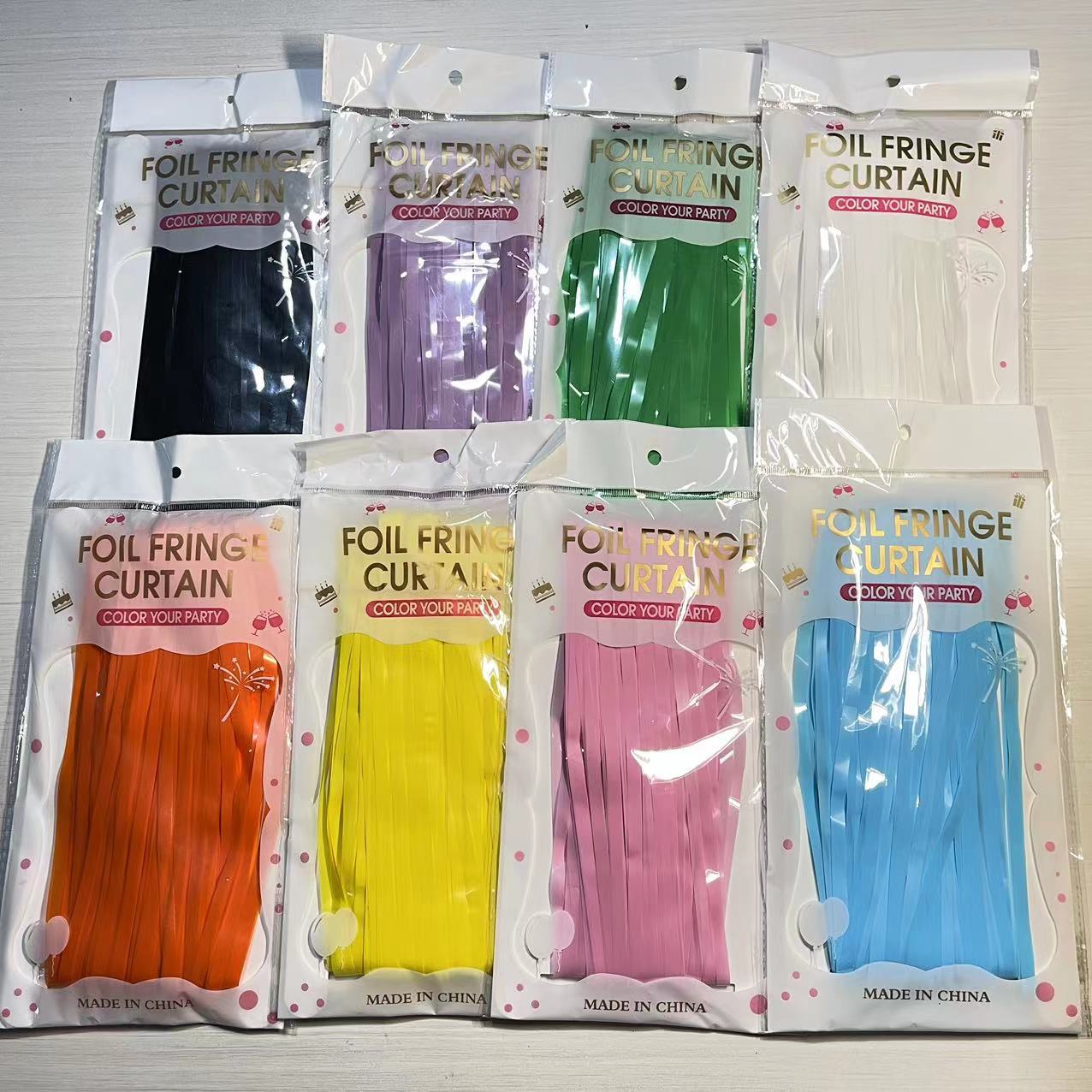 1*2 M 1,6 seda gruesa macaron lluvia cortina borla boda decoración de fondo