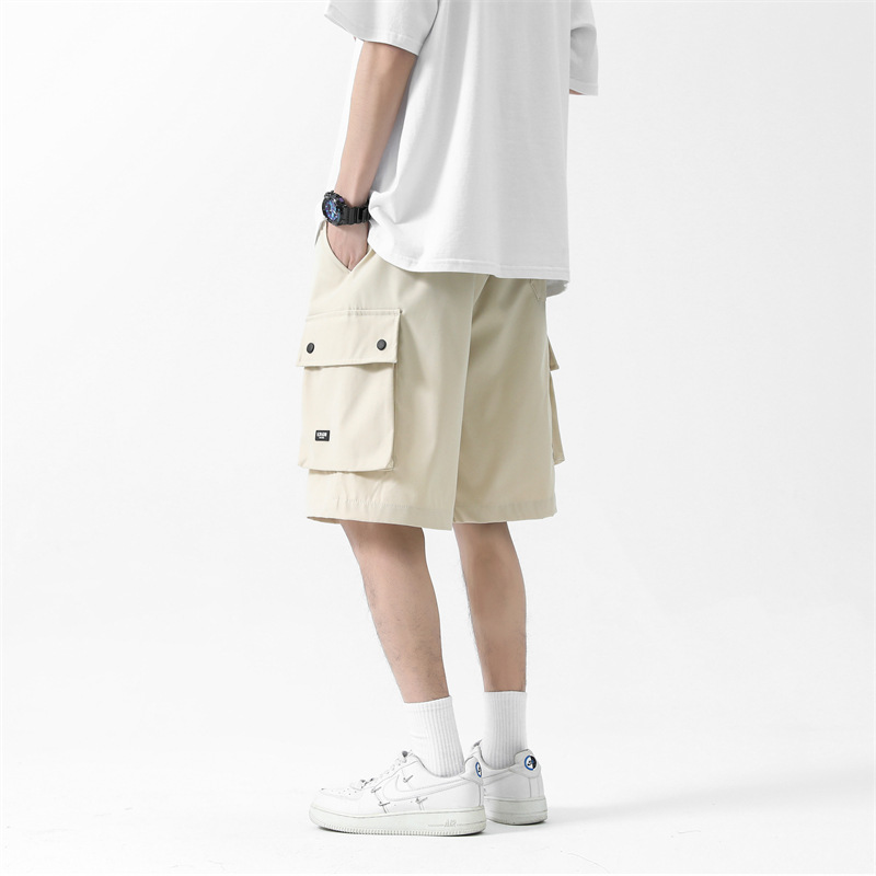 LKTM Men's# Summer Thin Retro Trendy Brand Army Green Workwear Shorts Men's Loose Casual plus size Pants