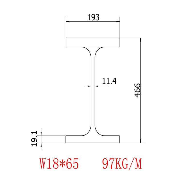 美标H型钢W18x7.5x65加工批发零售价格美标方管A500