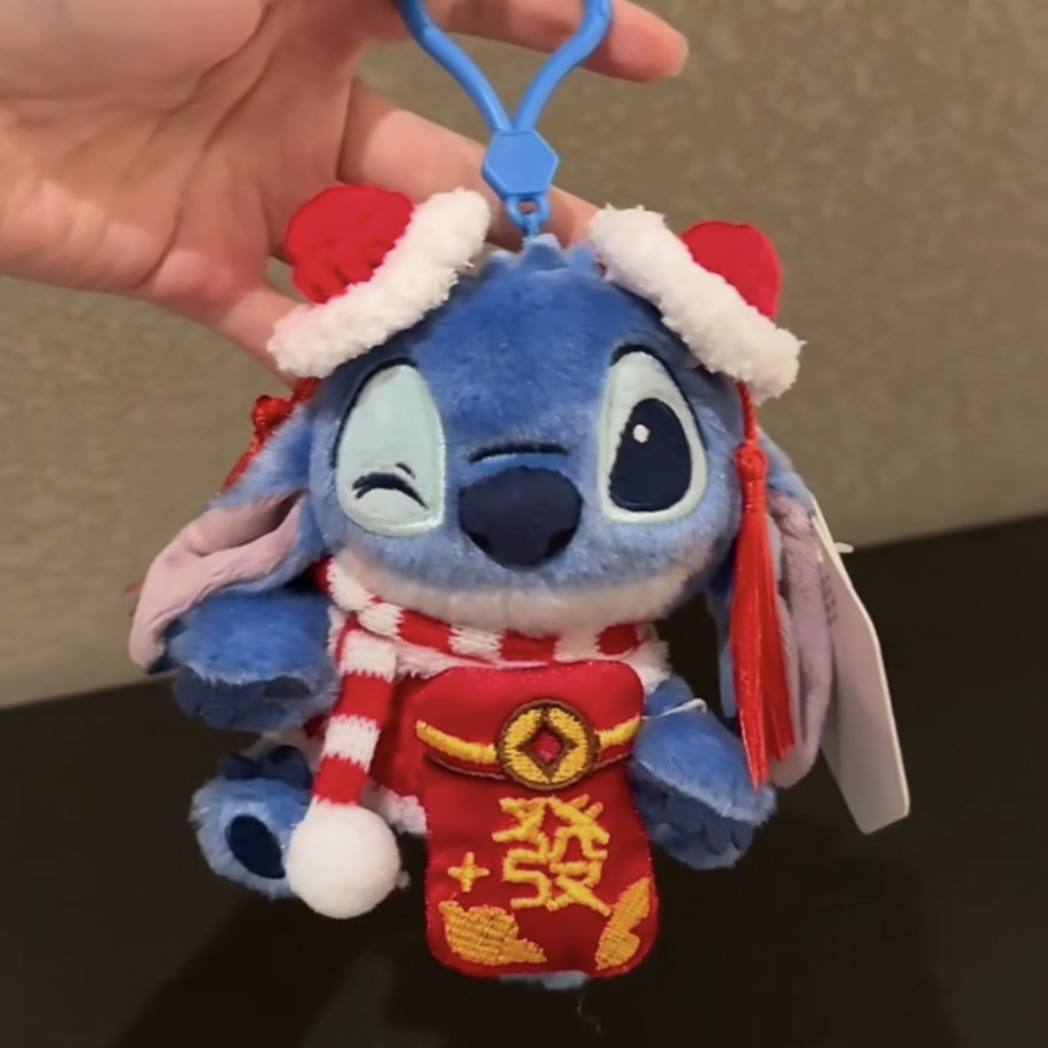 Genuino lindo Stitch Star Baby dibujos animados muñeco de peluche Stitch colgante llavero muñeca colgante regalo