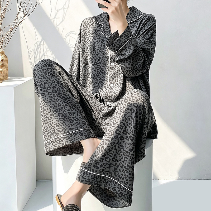 Cotton Silk Pajamas for Women Summer Thin Long-sleeved Suit Spring & Fall National Style New Loose Artificial Cotton Home Clothes Can Be Worn Outside Cotton Silk Pajamas for Women Summer Thin Long-sleeved Suit Spring & Fall National Style New Loose Artificial Cotton Home Clothes Can Be Worn Outside