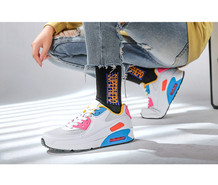 Giày sneaker thể thao đế dày cổ thấp buộc dây phối màu unisex — AD-0590 màu trắng, AD-0590 toàn màu đen, AD-0590 trắng xám vàng, AD-0590 đen trắng chi tiết 33