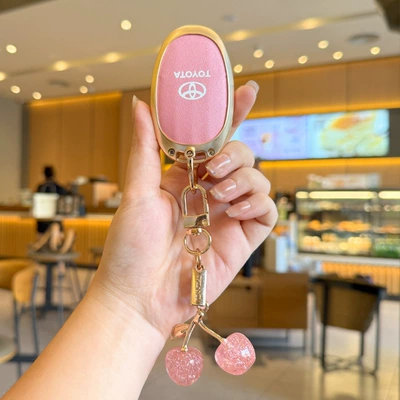 Car key bag: Bz3X, Car Accessories Modification Kit - type-a-dream-pink-cherry-hanging-chain