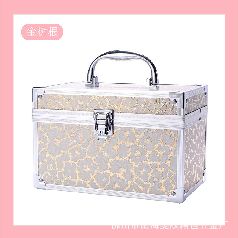 Juego profesional de orejas y masaje de pies KTV caja de herramientas práctica caja de cosméticos con espejo de doble capa abierta única caja de almacenamiento de pestañas de belleza