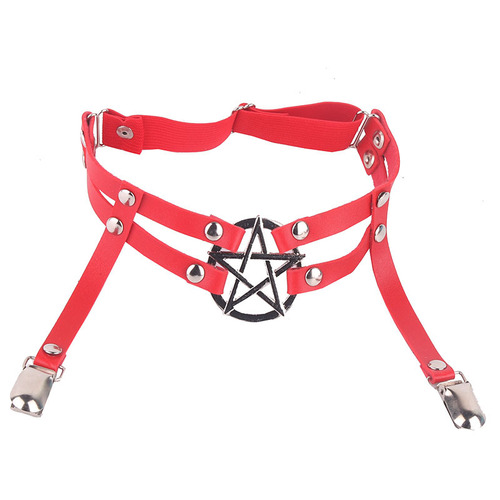 Manufacturer sells Korean style five-pointed star decorated adjustable leg rings leg rings European and American sexy duckbill buckle garters