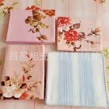工厂定制成品床单活性涤纶印花磨毛布平纹/斜纹特殊坯布140克定织