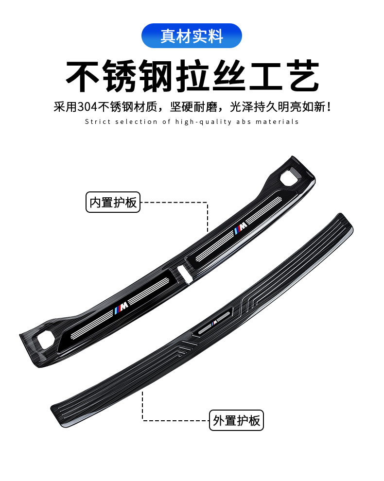 Suitable for 18-24 Bmw X3 Door Sill Protection Strips Modified Ix3 Rear Guard Plate Tail Box Pedal Car Decoration Accessories