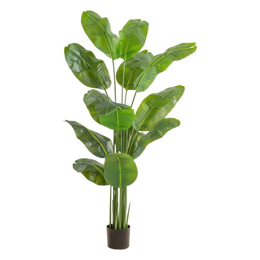 Nueva planta verde artificial plátano paraíso pájaro bonsai interior decoración del hogar Planta artificial Canna