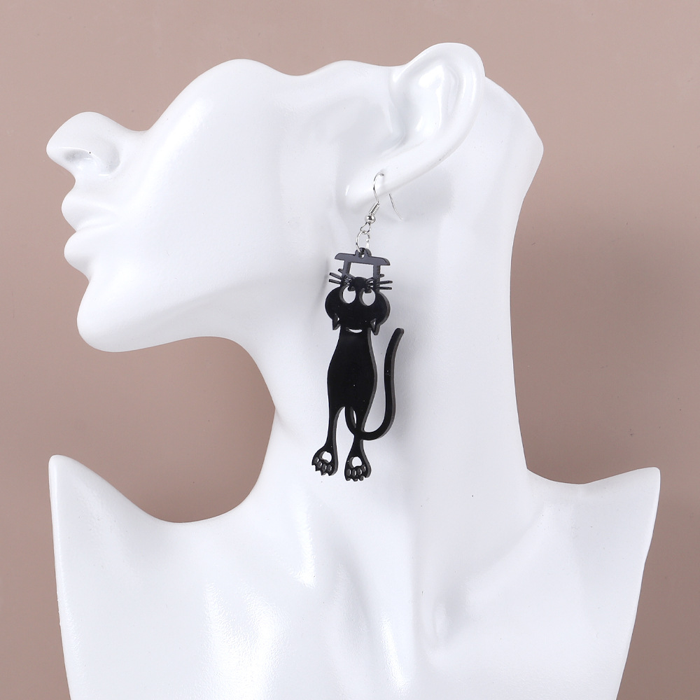 Fashion Cat Arylic Women's Drop Earrings 1 Pair display picture 4