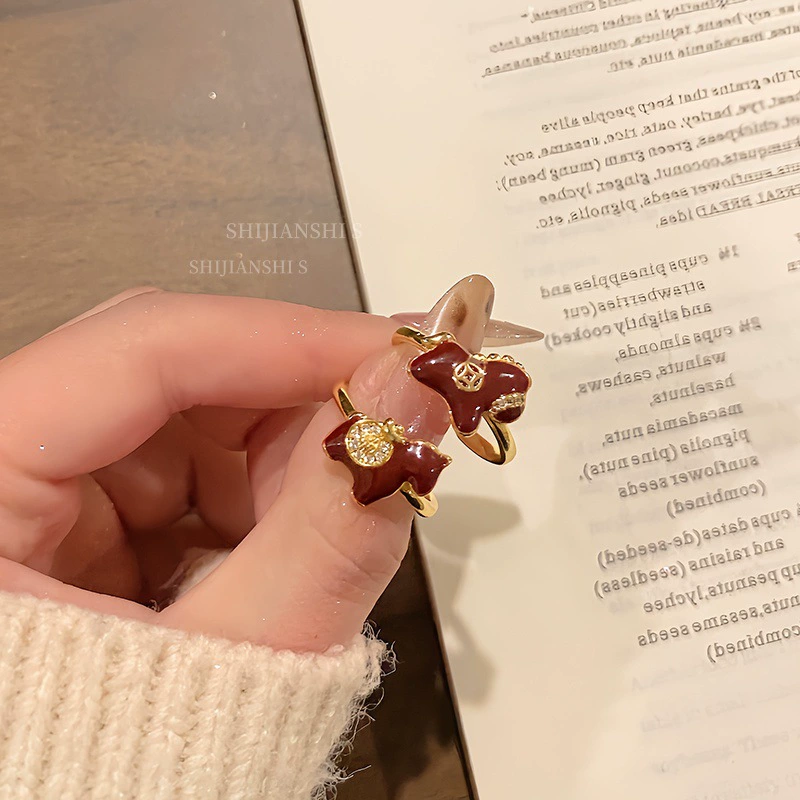 Украшение на день рождения, подвеска-брелок, один размер, конь, маленькое кольцо, китайский стиль, на указательном пальце