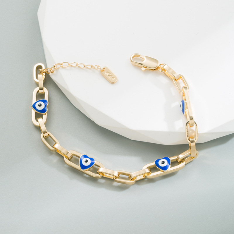 Fashion Heart Shape Copper Bracelets Enamel Copper Bracelets