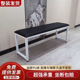 软包长条凳健身房长凳浴室更衣凳商场培训班休息区坐凳入户换鞋凳