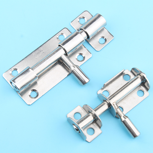 No punching buckle 304 stainless steel door bolt anti-theft wooden door door bathroom plug lock old-fashioned sliding door lock