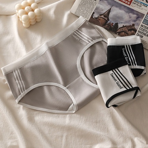 Ladies' underwear fresh and sweet sporty double-layer gusset Japanese-style high-waisted girl student comfortable triangle pants