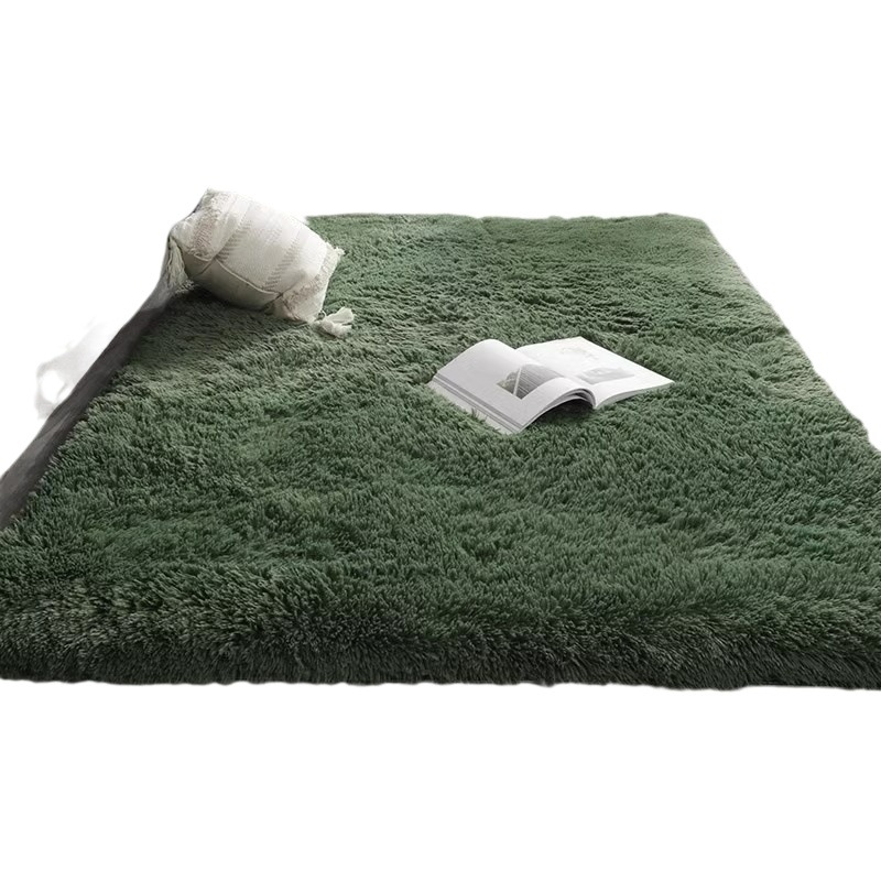 Alfombra de felpa de seda y lana con efecto tie-dye, para sala de estar, dormitorio, alfombra de noche, manta de alta gama, alfombra para habitación de niña