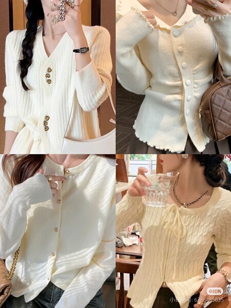 demi-season fresh cute cashmere cardigan