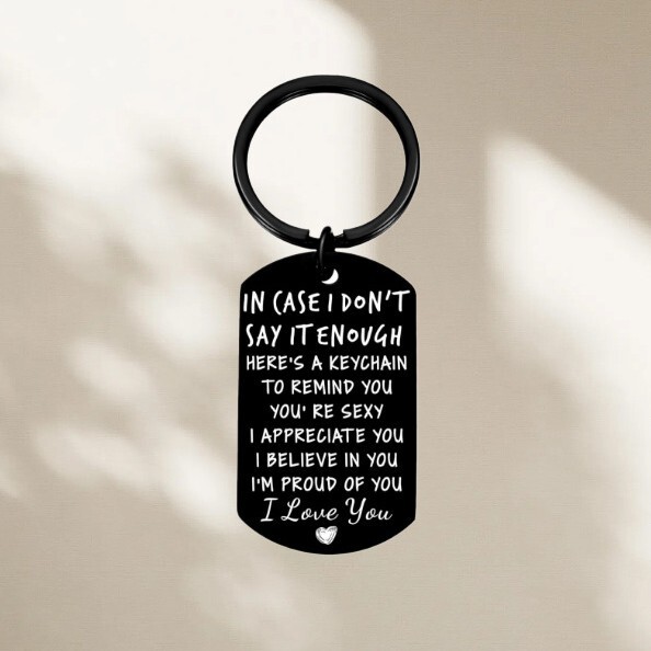 Engraved keychain for safe driving reminder, a meaningful gift for husband or boyfriend for anniversary, birthday, Christmas, wholesale Engraved keychain for safe driving reminder, a meaningful gift for husband or boyfriend for anniversary, birthday, Christmas, wholesale