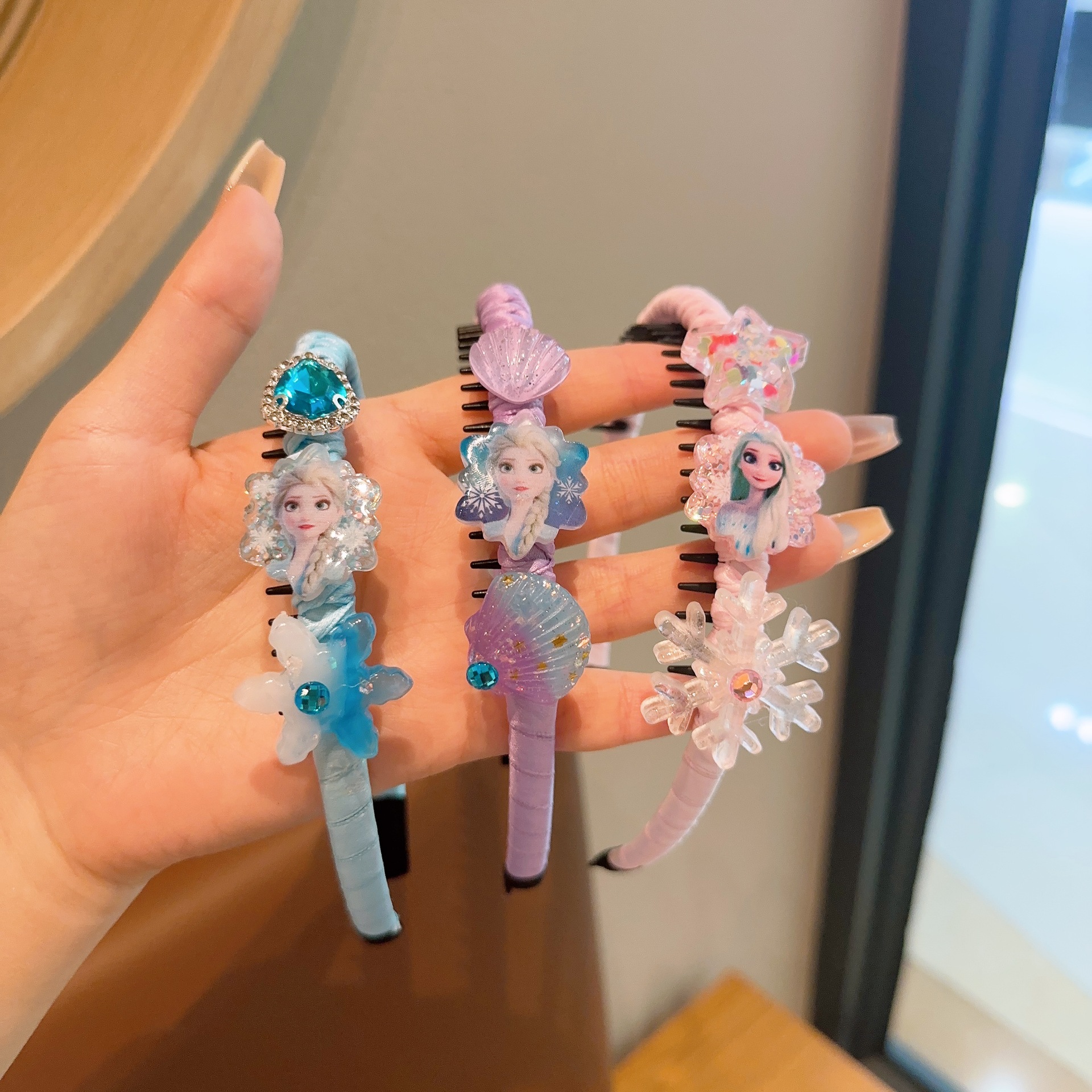 Nueva princesa Aisha clip de pelo para niños clip de pelo helado y nieve clips de pelo para niñas princesa viento lindos joyas para el pelo